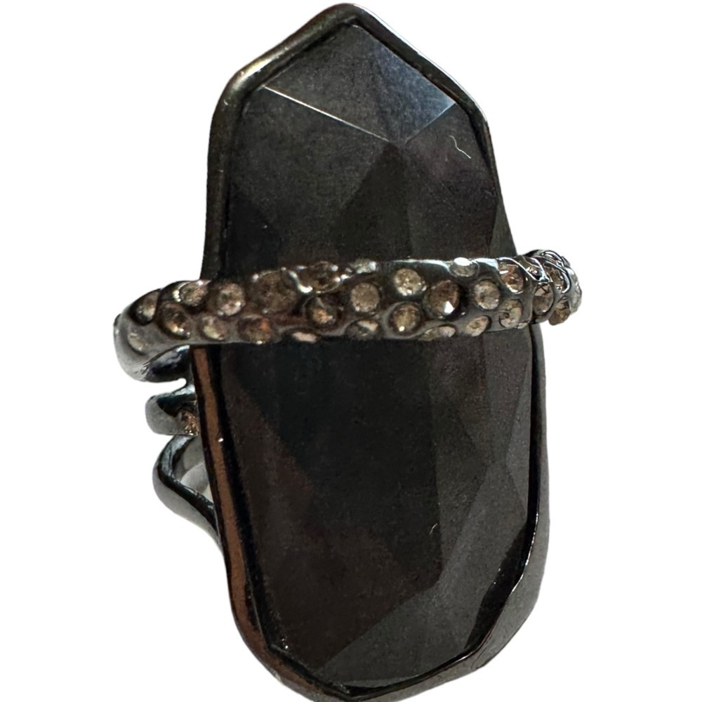 Alexis Bittar Miss Havisham Orbiting Crystal Cocktail Doublet Ring - Picture 10 of 10